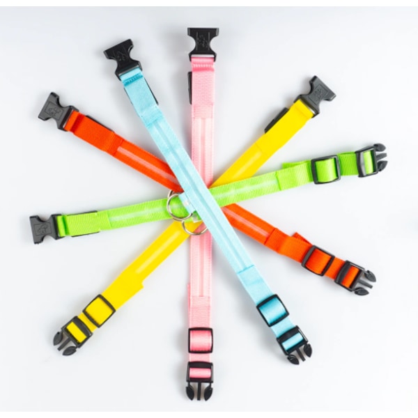 hundhalsband med LED-blixt orange orange