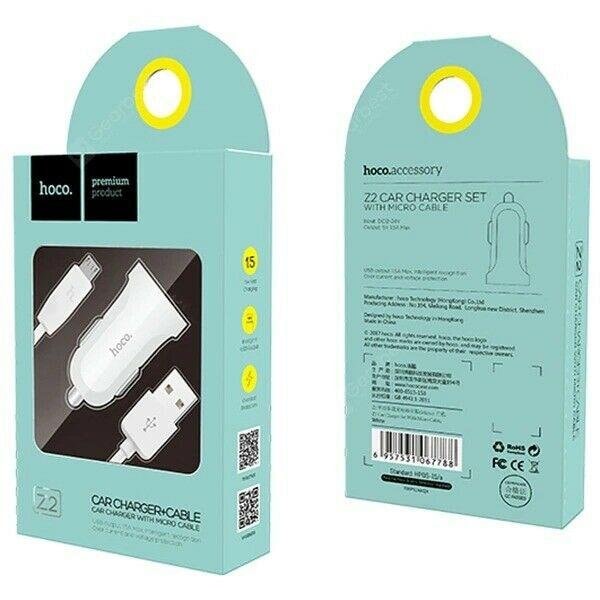 HOCO Z2 1 USB 1.5A Billaddare med lighting kabel