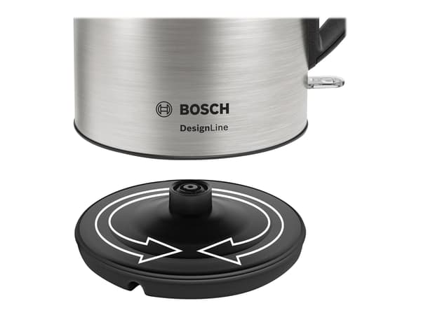 Bosch DesignLine Elkedel 1.7liter 2.4kW Rustfrit stål/svart