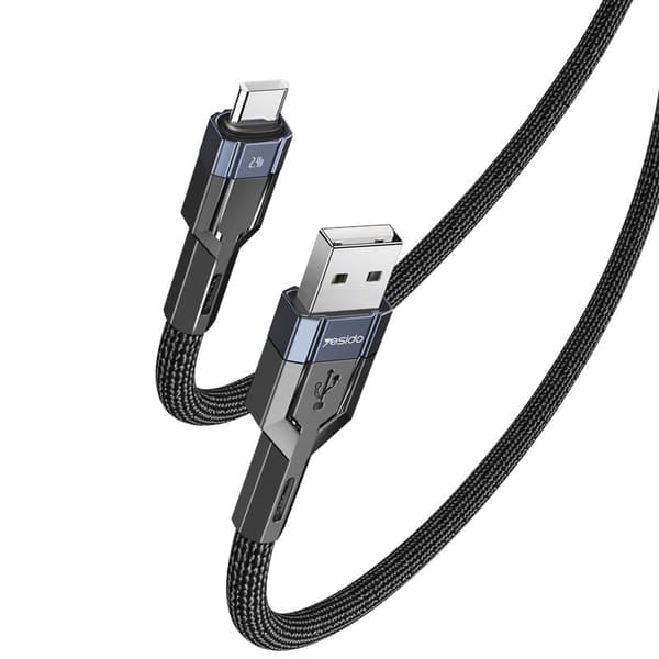 YESIDO KABEL CA106 18W USBTYPE-C 1,2M 2A SVART