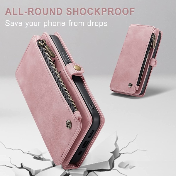 caseme 008 för iphone 14 rosa rosa