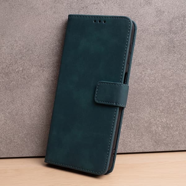 Smart Velvet fodral för iPhone 16e / 17e mörkgrön