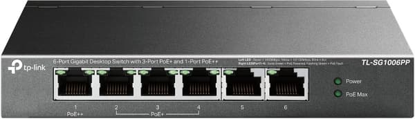 TP-Link TL-SG1006PP V1 Switch 6-porte Gigabit Ethernet PoE++