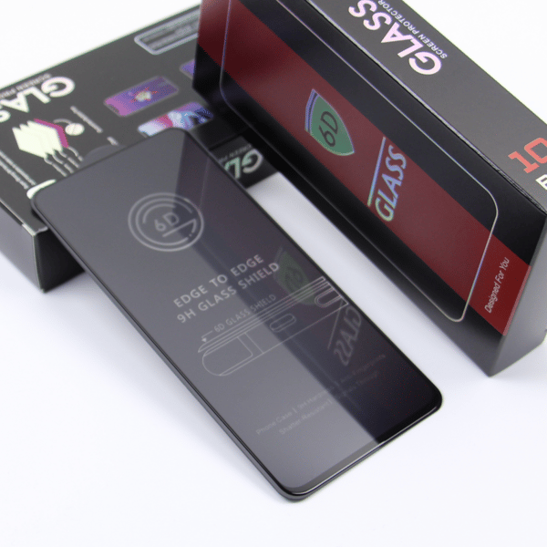 Härdat glas 6D för iPhone 16e svart ram 10-pack