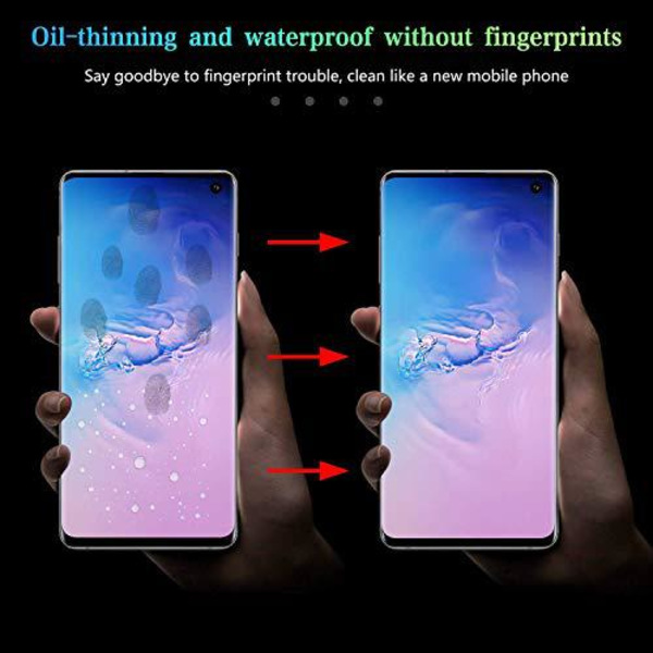 2 st hög kvalitet  heltäckande plexiglas för Samsung s10 E