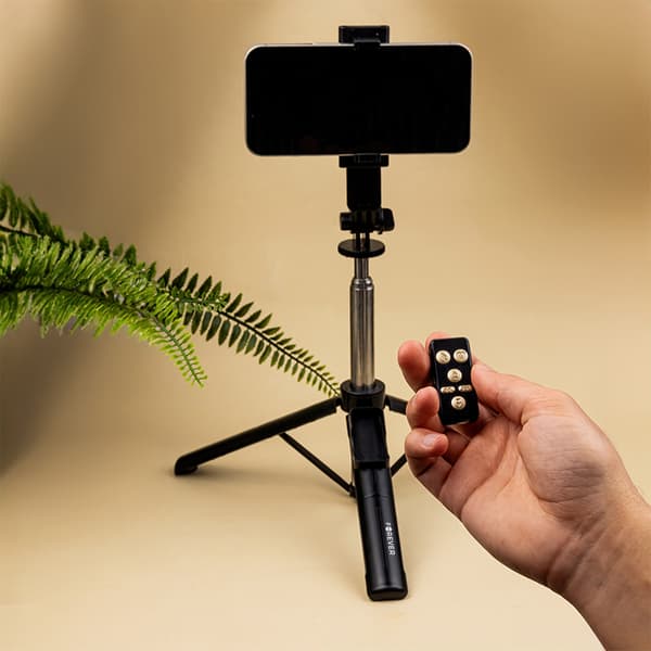 Forever Bluetooth selfie stick stativ SST-100 svart svart