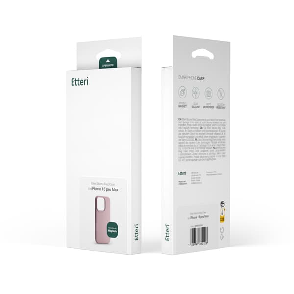 Etteri Silikon Mag skal för iPhone 12 / 12 Pro ljusrosa