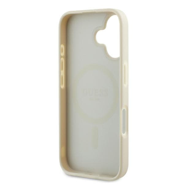 Guess GUHMP16SPGHSMME iPhone 16 beige / beige hardcase Grained Ring MagSafe beige