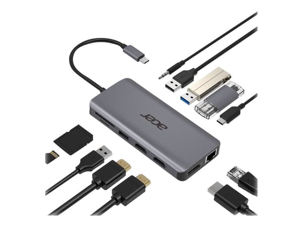 Acer 12-i-1 USB-C Adapter USB-C Dockningsstation