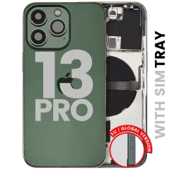 Bakre hölje med smådelar för iPhone 13 Pro (EU / Global version) (Begagnad OEM Pull: Grade A) (Alpingrön) grön