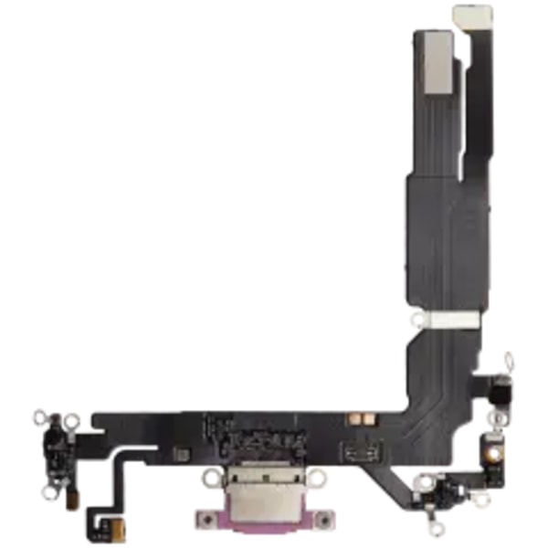 Laddningsport Flexkabel för iPhone 16 (Eftermarknad Plus) (Rosa)