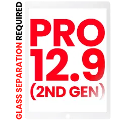 Digitizer för iPad Pro 12.9\" 2:a generationen (2017) (Glasseparation krävs) (Eftermarknad Plus) (Vit)