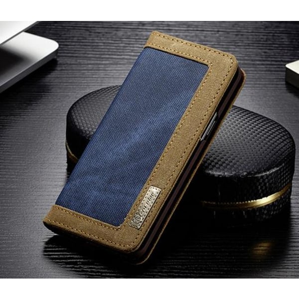 Samsung S8 Plus-fodral,  blandade färgerDenim Splice PU-läder