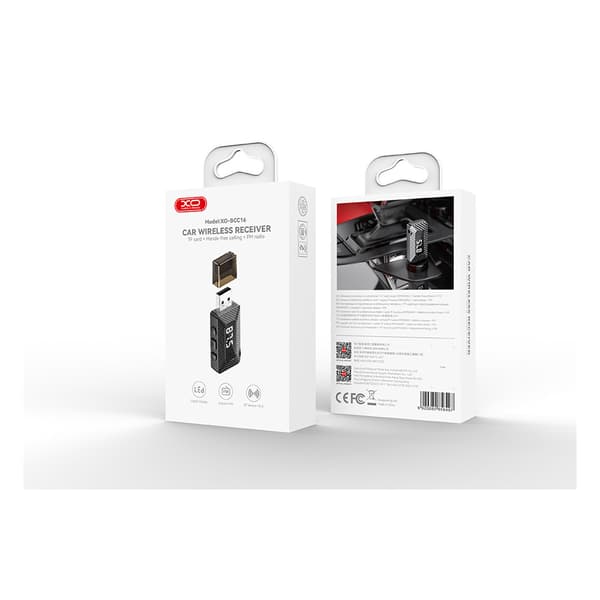 XO sändare FM BCC16 Bluetooth MP3 USB svart