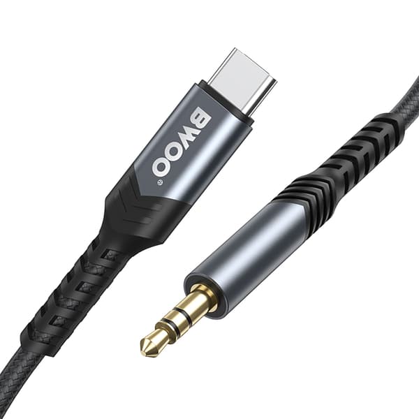 BWOO-kabel AUX 3,5 mm - USB-C BO-AUX066 svart