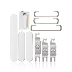 Hårda knappar (ström / volym / omkopplare) för iPhone 14 Pro / 14 Pro Max (silver) silver