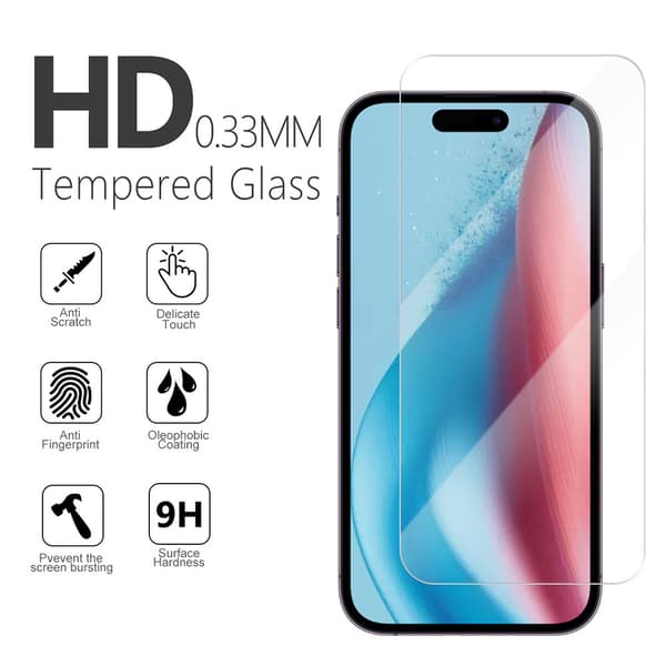 Härdat glas 2,5D Premium för iPhone 14 Pro 6,1\"