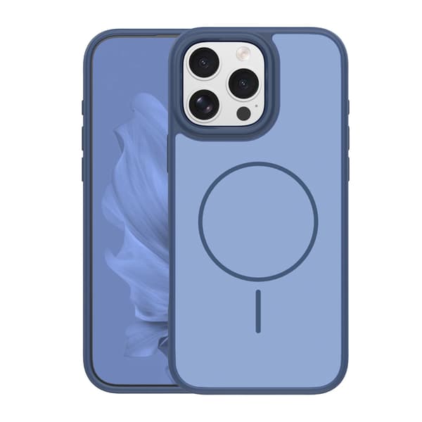 Frame Thin Mag fodral för iPhone 16 Pro mörkblå blå