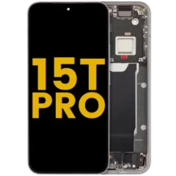 OLED-enhet med ram för Xiaomi 15T Pro (renoverad) (grå)