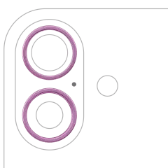 Bakre kameraram endast för iPhone 16 / 16 Plus (rosa) (2-delat set)