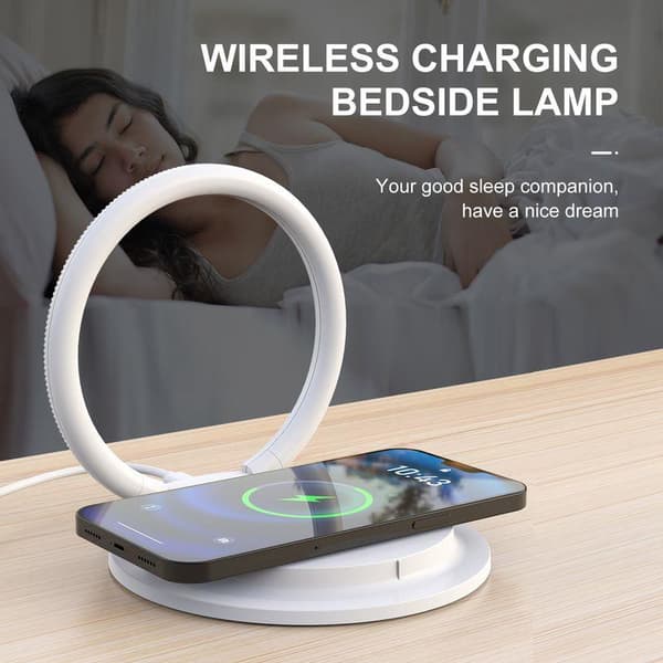 BEDSIDE LAMP T-PHOX WITH CHARGING SL-603 15 WHITE