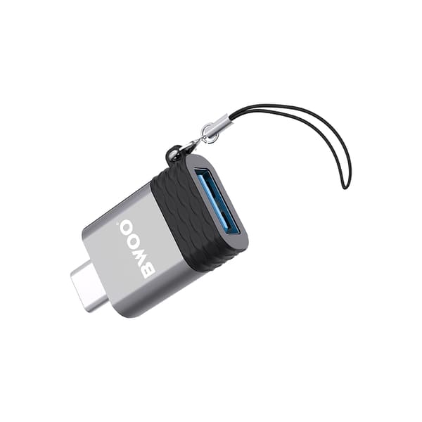 BWOO Adapter USB - USB-C grå OTG BZ-35