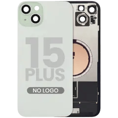 Baksida i glas med MagSafe-magnet för iPhone 15 Plus (ingen logotyp) (eftermarknad) (grön) grön