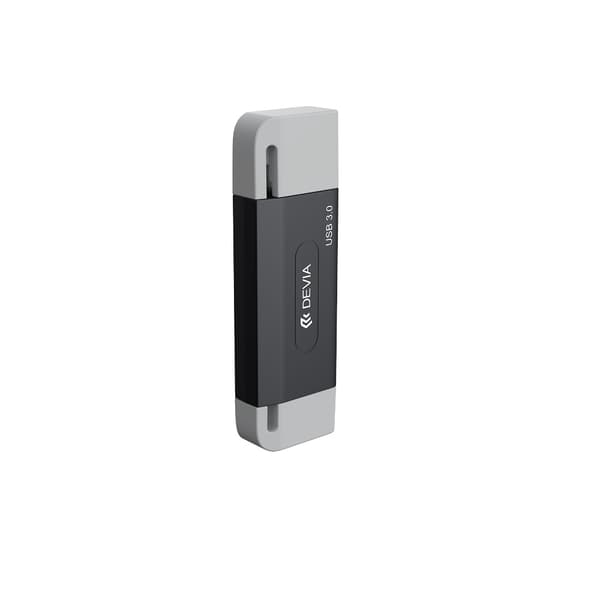 Devia kortläsare 2i1 EL240 USB/USB-C 3.0 svart