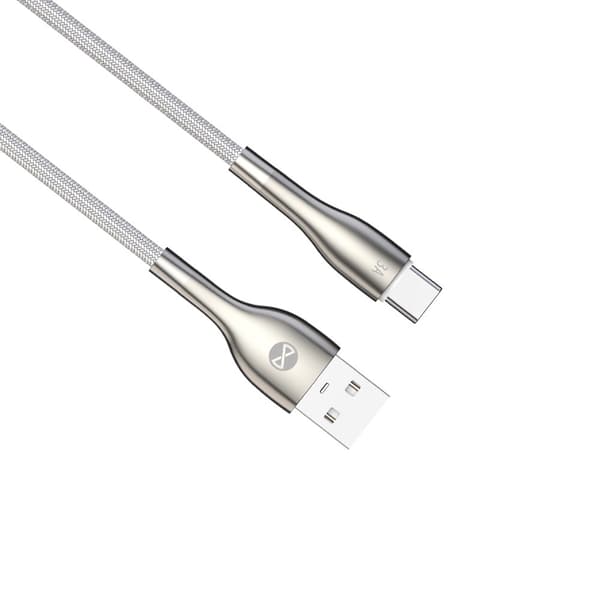 Forever Sleek kabel USB - USB-C 1,0 m 3A vit vit