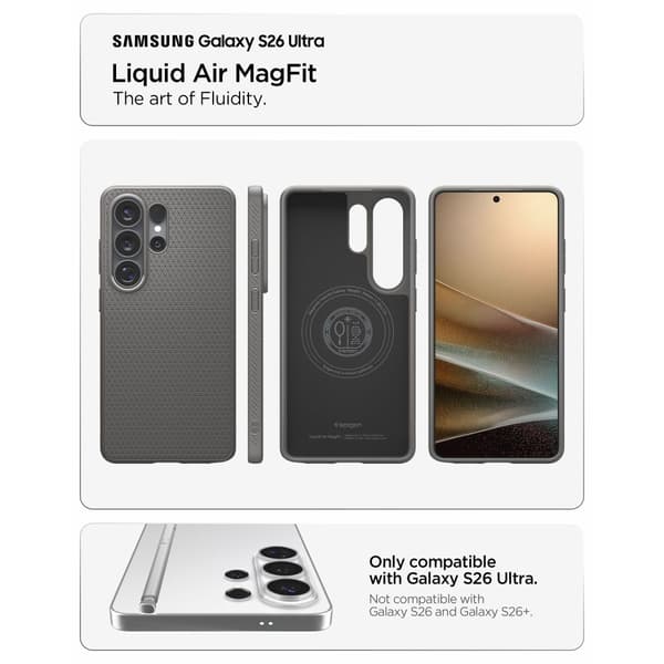 SPIGEN LIQUID AIR MAG MAGSAFE GALAXY S26 ULTRA MARBLE GRÅ