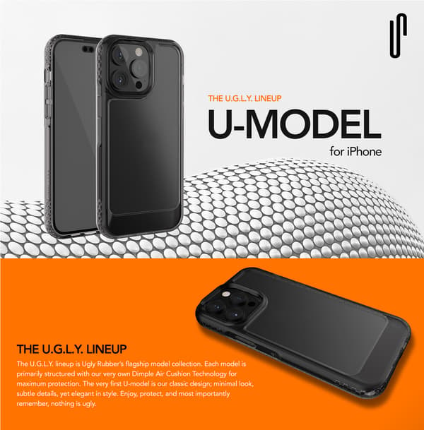 Ugly Rubber UMODEL-fodral för iPhone 15 Plus 6,7\" transparent