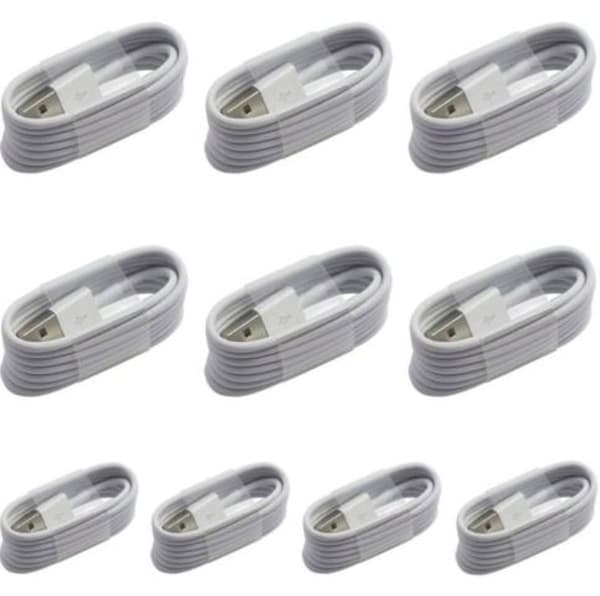 10 stk 1 m iPhone oplader understøtter iOS 18.XX