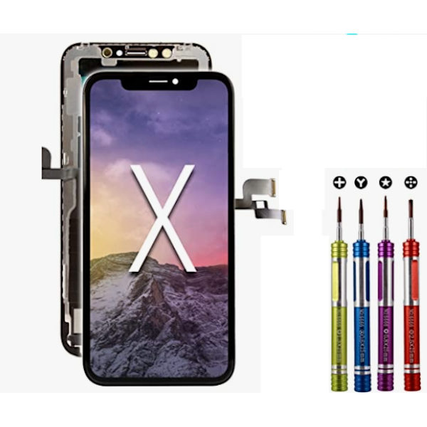 iphone X LCD med fint verktyg