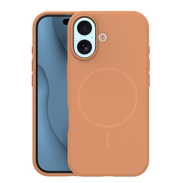 Silicone Thin Mag skal för iPhone 17 / 18 caramel