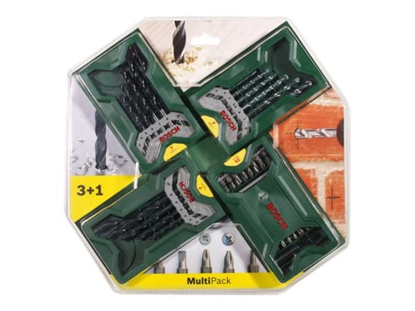 Bosch Mini X-Line Multipack 3+1 Skruvmejsel och borebitsät
