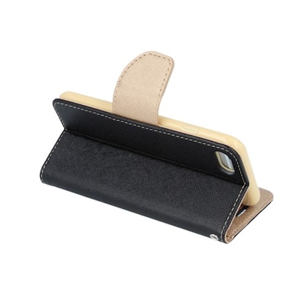Smart Fancy fodral för iPhone 14  svart guld guld