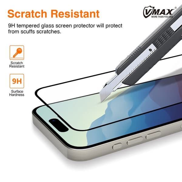 Vmax Tempered Glass 9D Glass for iPhone 14 Pro Max 6.7\"