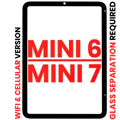 Digitizer för iPad Mini 6 (2021) / Mini 7 (2024) (WiFi / Cellular) (OCA förinstallerad & glassseparation krävs) (Eftermarknad Plus) (Alla färger)