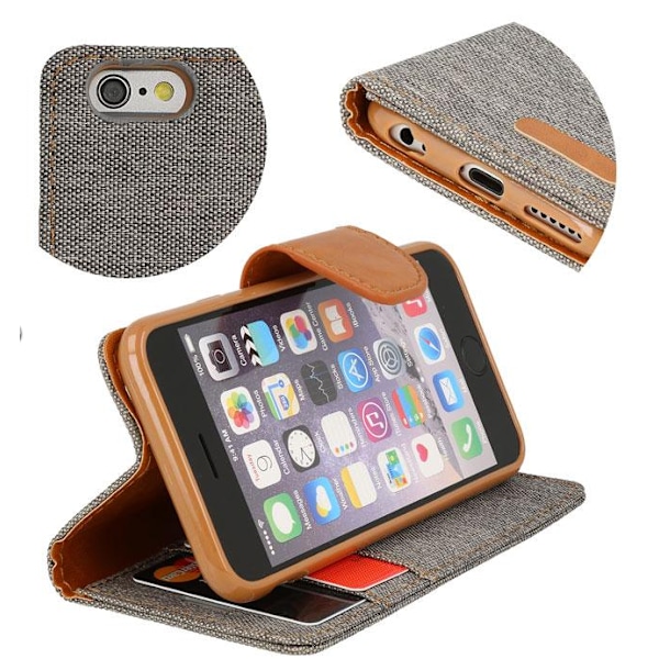 Canvas Case förIPHONE 7 plus grå grå