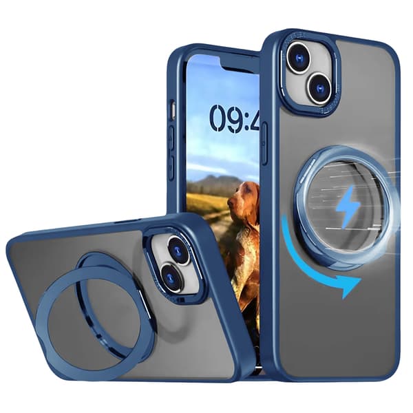 Mag Ring Roterande fodral för iPhone 11 marinblå blå