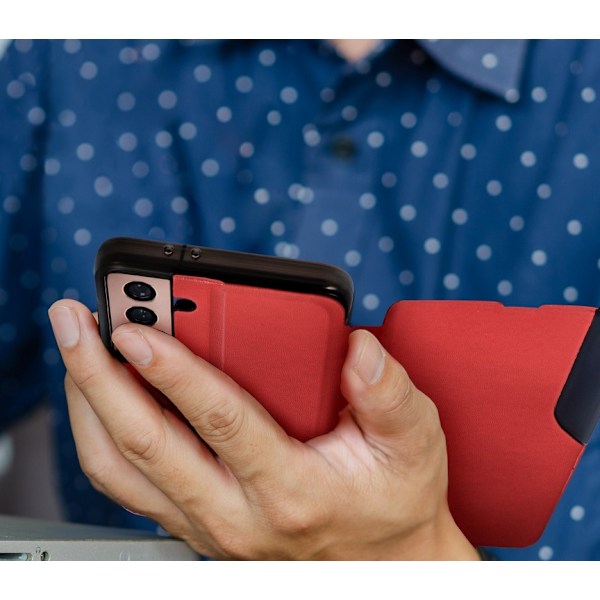 SMART VIEW fodral till SAMSUNG S21 FE röd röd