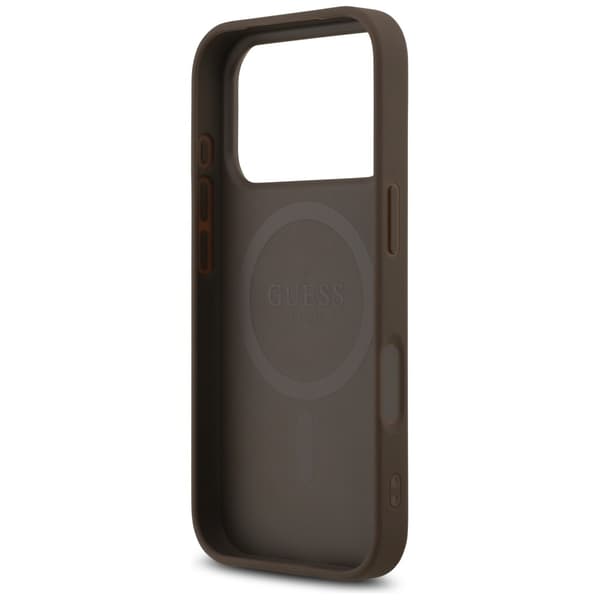 Guess 4G Printed Stripes MagSafe fodral för iPhone 17 Pro brun brun