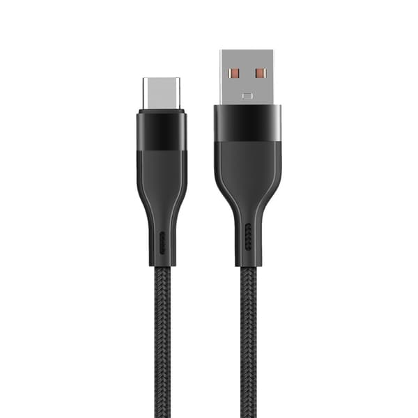 Maxlife MXUC-07 kabel USB - USB-C 1,0 m 3A svart nylon svart