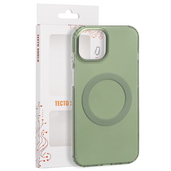 Tecto Shield Mistiq Mag skal för iPhone 15 oliv