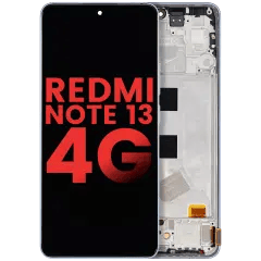 OLED-enhet med ram för Xiaomi Redmi Note 13 4G (Eftermarknad Plus) (Isblå)