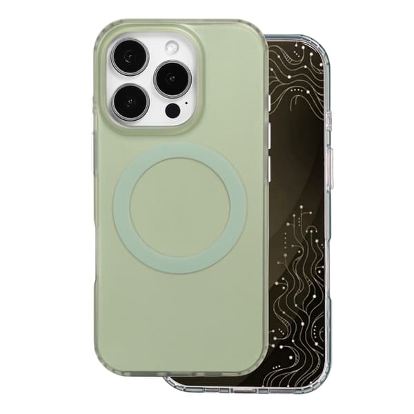 Tecto Shield Mistiq Mag skal för iPhone 16 Pro oliv