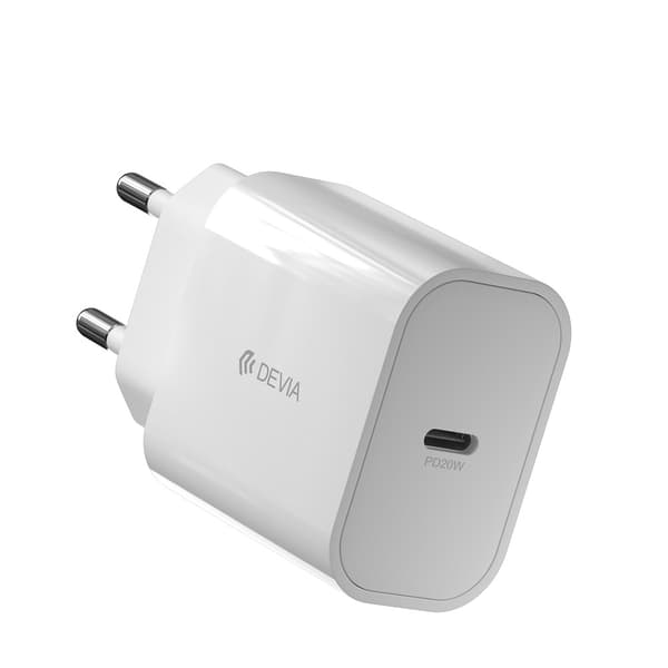 Devia väggladdare Smart PD 1x USB-C 20W vit vit