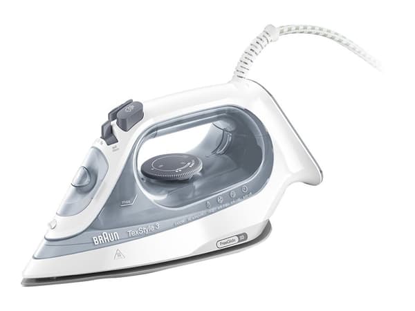 Braun TexStyle 3 SI 3054 GY Dampstrygejern 2400W Grå vit vit