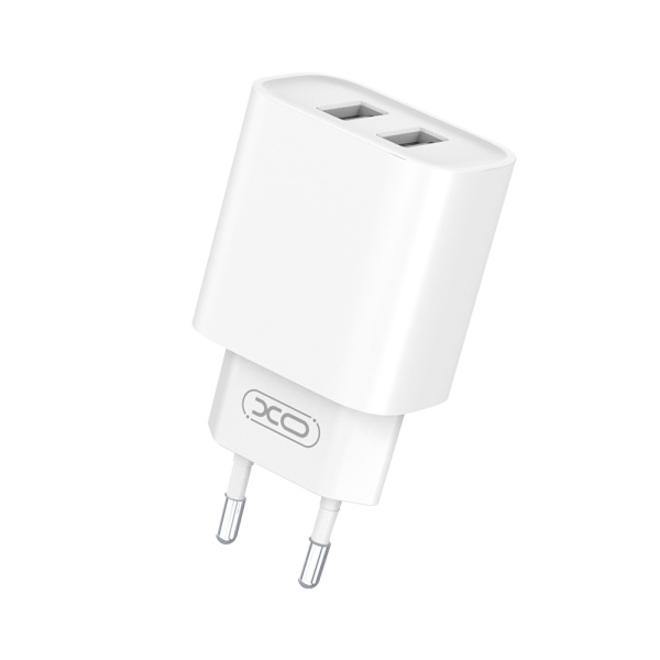 XO väggladdare CE02C 2x USB 2,1A vit