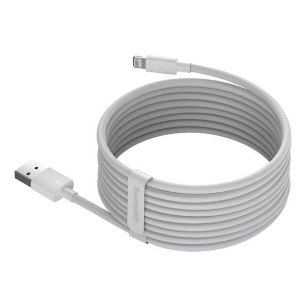 Baseus-kabel Simple Wisdom USB - Lightning 1,5 m 2,4A vit 2 st